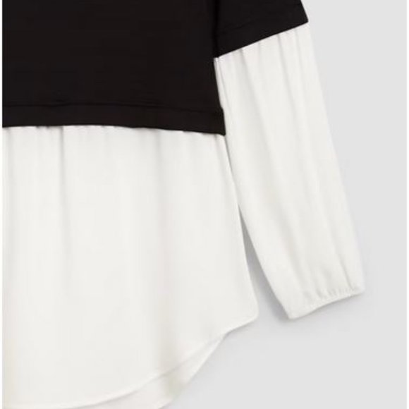 MELANIE LYNE:  Contrast Fooler Tunic - black/white - Picture 8 of 10